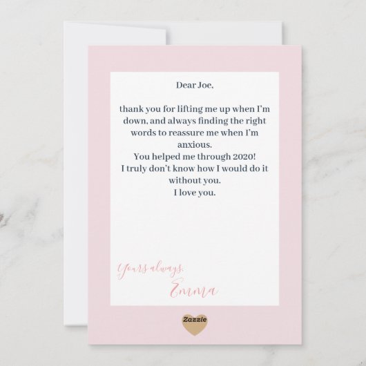 "Happy Valentijnsdag" - hedendaagse paarse foto Feestdagenkaart (Achterkant)