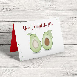 Happy Valentijnsdag is grappig, eenvoudige Avocado Kaart