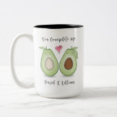 Happy Valentijnsdag is grappig, eenvoudige Avocado Tweekleurige Koffiemok (Links)