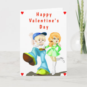 Happy Valentijnsdag Kaart Couple Love - Schilderen