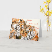 Happy Valentijnsdag Kaart Couple Tigers - Love (Gele Bloem)