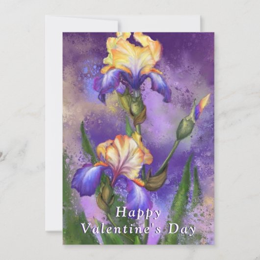 Happy Valentijnsdag Kaart - Mooie Iris-trap (Voorkant)