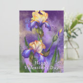 Happy Valentijnsdag Kaart - Mooie Iris-trap (Staand voorkant)