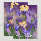 Happy Valentijnsdag Kaart - Mooie Iris-trap (Voorkant / Achterkant)
