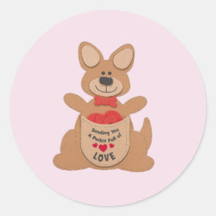 Happy Valentijnsdag Kangaroo sticker