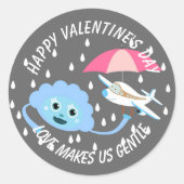 Happy Valentijnsdag Kinder klassieke ronde sticker (Voorkant)
