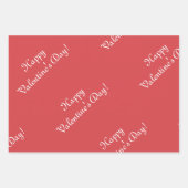 Happy Valentijnsdag Knuffels & Kusjes Liefde Custo Inpakpapier Vel (Voorkant 3)