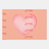 Happy Valentijnsdag Knuffels & Kusjes Liefde Custo Inpakpapier Vel (Voorkant 2)