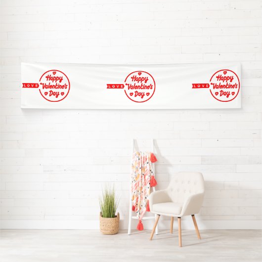 Happy Valentijnsdag liefde 2,5x12 Vinylbanner Spandoek (Insitu)