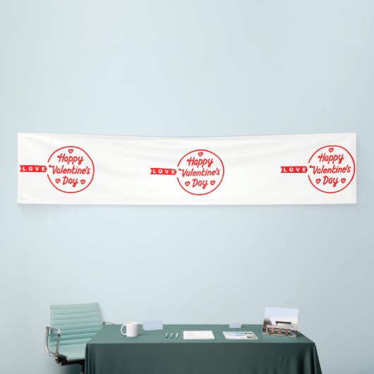 Happy Valentijnsdag liefde 2,5x12 Vinylbanner Spandoek (Beurs)