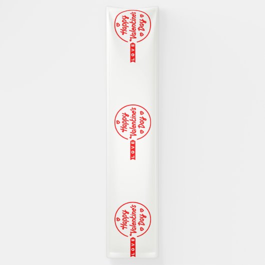 Happy Valentijnsdag liefde 2,5x12 Vinylbanner Spandoek (Verticaal)