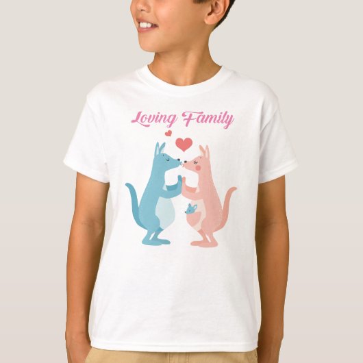 Happy Valentijnsdag - liefhebbende familie T-shirt (Voorkant)