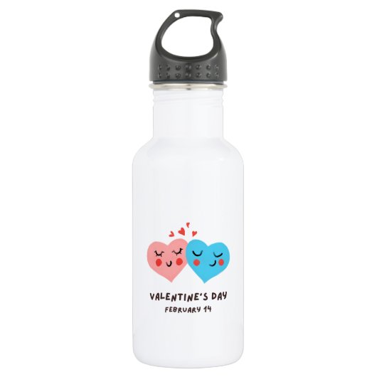 Happy Valentijnsdag -Love Afbeeldingen Funny Waterfles (Voorkant)