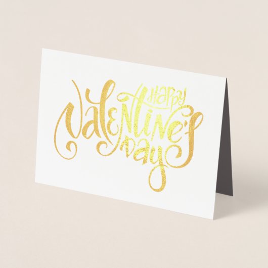 Happy Valentijnsdag Luxe - echte Folie fotokaart Folie Kaarten (Voorkant)