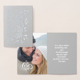 Happy Valentijnsdag Luxe - echte Folie fotokaart Folie Kaarten