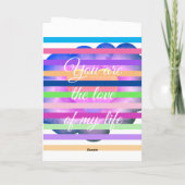 Happy Valentijnsdag Paarse ventilatorkaart Kaart (Achterkant)