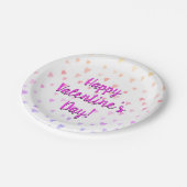 Happy Valentijnsdag pasteelregenboogharten Papieren Bordje (Gekanteld)