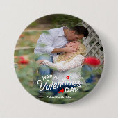 Happy Valentijnsdag persoonlijke Button (Voorkant)