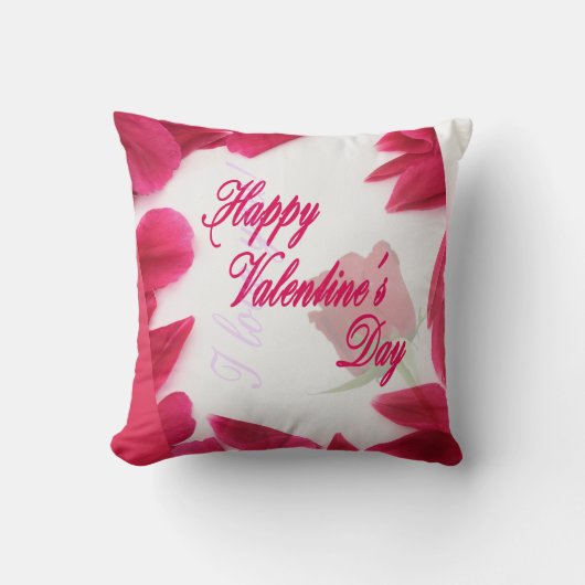 Happy Valentijnsdag Pillow Kussen (Voorkant)