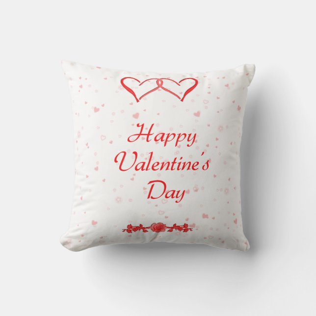 Happy Valentijnsdag Pillow Kussen (Voorkant)