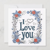 Happy valentijnsdag platte kaart (Voorkant)