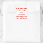 Happy Valentijnsdag Red Hearts Border Stickers (Tas)