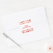 Happy Valentijnsdag Red Hearts Border Stickers (Envelop)