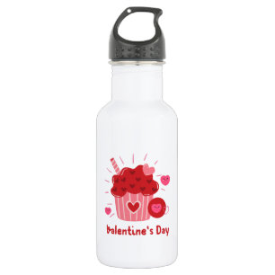 Happy Valentijnsdag - Red Hearts Cute Afbeeldingen Waterfles