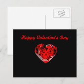 HAPPY VALENTIJNSDAG RODE HART KAART (Voorkant / Achterkant)