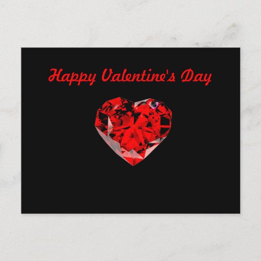 HAPPY VALENTIJNSDAG RODE HART KAART (Voorkant)