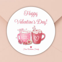 Happy Valentijnsdag, rode roze warme chocolademelk