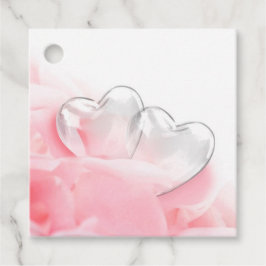 Happy Valentijnsdag Romantic Glass Hearts Bedankjes Labels