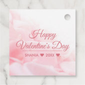 Happy Valentijnsdag Romantic Glass Hearts Bedankjes Labels (Achterkant)