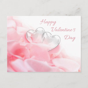 Happy Valentijnsdag Romantic Glass Hearts Briefkaart