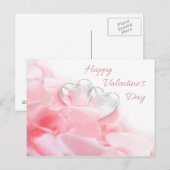 Happy Valentijnsdag Romantic Glass Hearts Briefkaart (Voorkant / Achterkant)