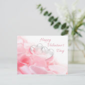 Happy Valentijnsdag Romantic Glass Hearts Briefkaart (Staand voorkant)