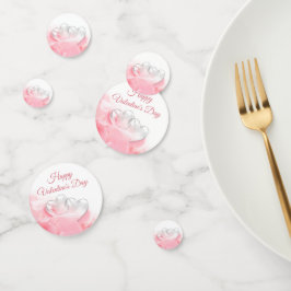 Happy Valentijnsdag Romantic Glass Hearts Confetti