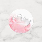 Happy Valentijnsdag Romantic Glass Hearts Confetti (Kleine voorkant)