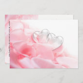 Happy Valentijnsdag Romantic Glass Hearts Kaart (Voorkant / Achterkant)