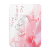 Happy Valentijnsdag Romantic Glass Hearts Magneet (Verticaal)