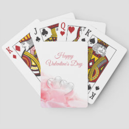 Happy Valentijnsdag Romantic Glass Hearts Pokerkaarten