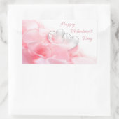 Happy Valentijnsdag Romantic Glass Hearts Rechthoekige Sticker (Tas)