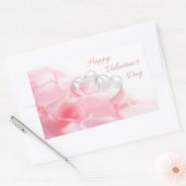 Happy Valentijnsdag Romantic Glass Hearts Rechthoekige Sticker (Envelop)