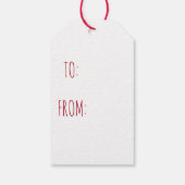 "Happy Valentijnsdag" Rood Waterverf hart Cadeaulabel (Achterkant)