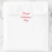 HAPPY VALENTIJNSDAG Rood Wit Glitter Hart Hart Sticker (Tas)