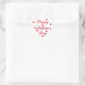 HAPPY VALENTIJNSDAG Rood Wit Glitter Hart Sticker (Tas)