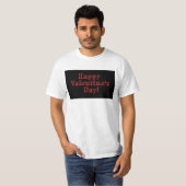 Happy Valentijnsdag Rood & Zwart T-shirt (Voorkant volledig)
