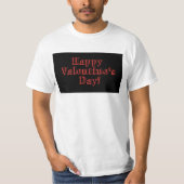 Happy Valentijnsdag Rood & Zwart T-shirt (Voorkant)