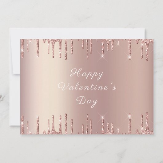Happy Valentijnsdag - Roos Gold Blush Glitter (Achterkant)