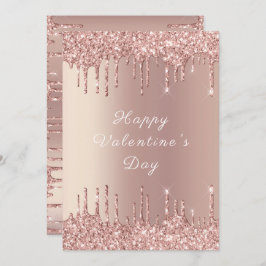 Happy Valentijnsdag - Roos Gold Blush Glitter